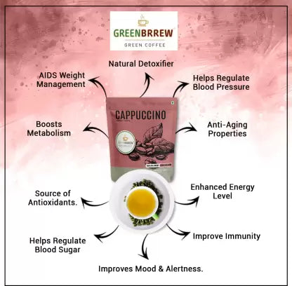 GreenBrrew Green Coffee Beverage Mix, CAPPUCCINO Original Instant Coffee (30 g, Green Coffee Flavoured) GreenBrrew Green Coffee Beverage Mix, CAPPUCCINO Original Instant Coffee (30 g, Green Coffee Flavoured)
